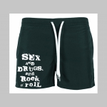 Sex and Drugs and Rock n Roll - plavky s motívom - plavkové pánske kraťasy s pohodlnou gumou v páse a šnúrkou na dotiahnutie vhodné aj ako klasické kraťasy na voľný čas Sex and Drugs and Rock n Roll - plavky s motívom - plavkové pánske kraťasy s pohodlnou gumou v páse a šnúrkou na dotiahnutie vhodné aj ako klasické kraťasy na voľný čas